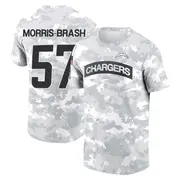 Men's Los Angeles Chargers ＃57 Tre'Mon Morris-Brash Camo Arctic 2024 Salute to Service Performance T-Shirt