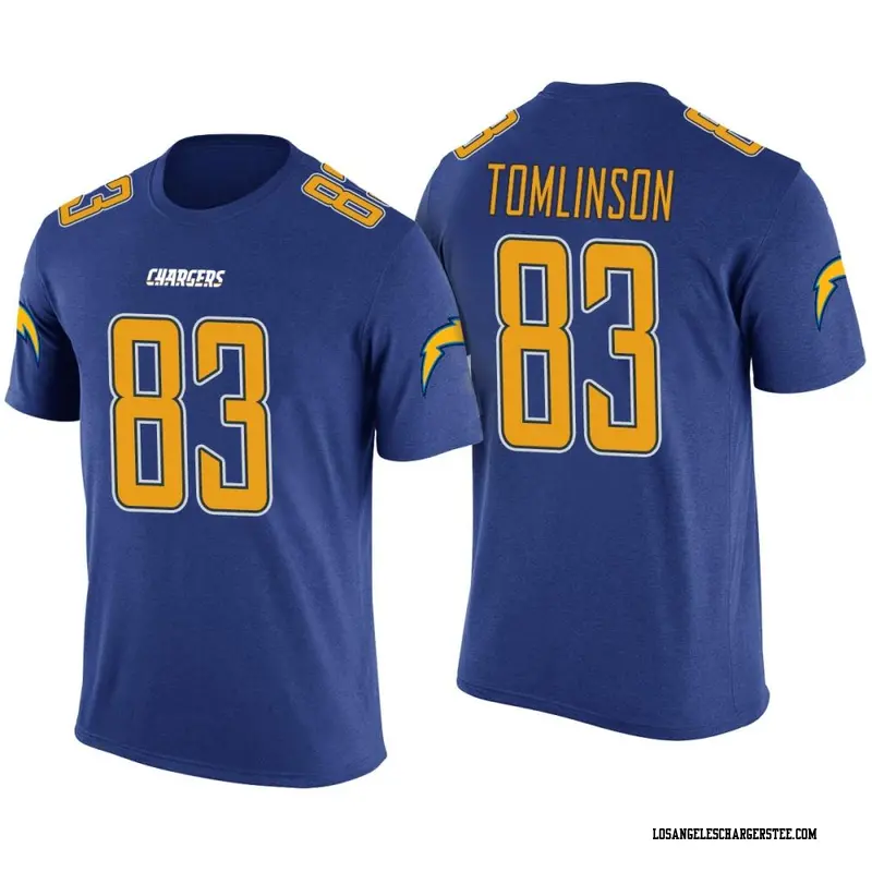 Youth Los Angeles Chargers ＃83 Eric Tomlinson Blue Color Rush T-Shirt